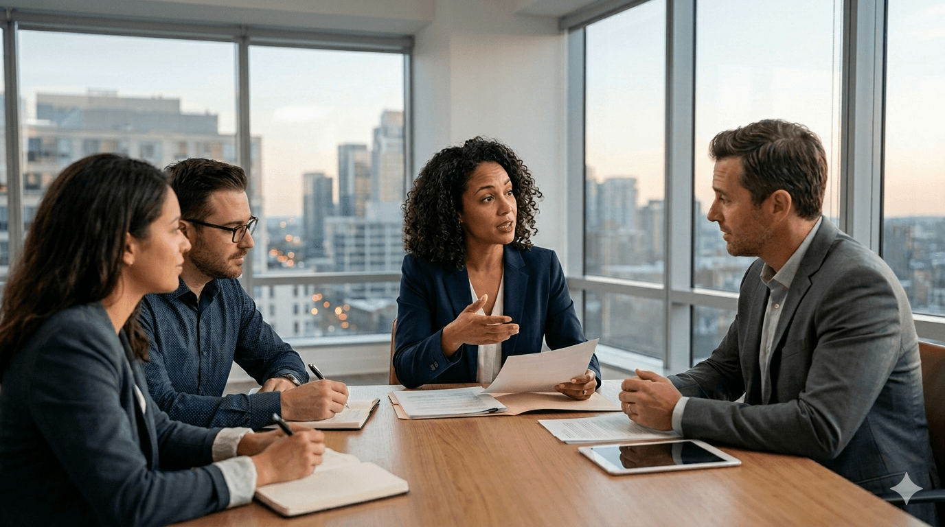 Abogados trabajando en consultoría legal